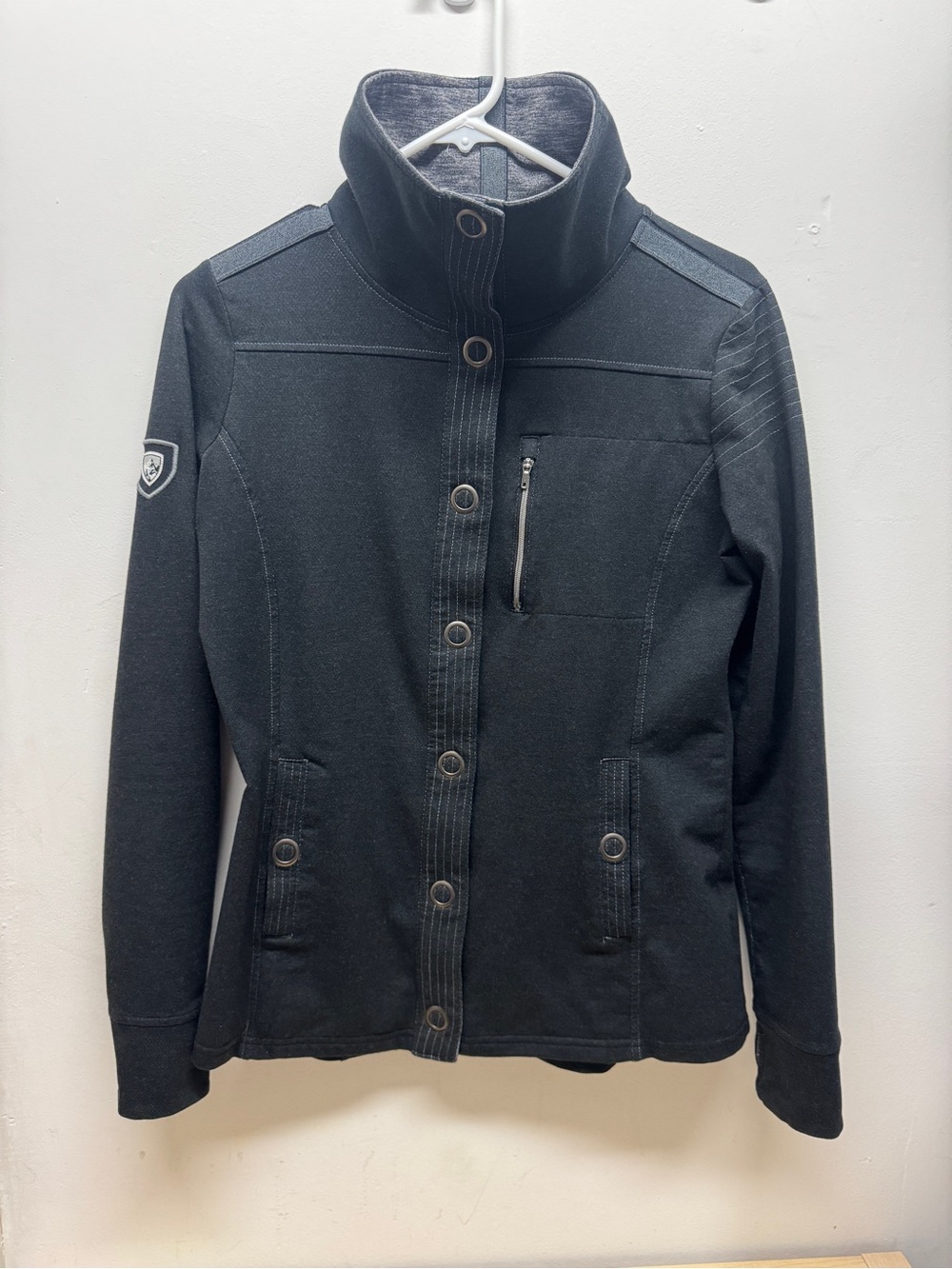 KIHL Black High-Neck Button Front Women's Jacket